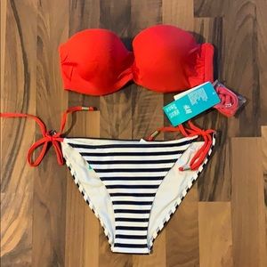 Bikini Set - BNWT - Red/Striped